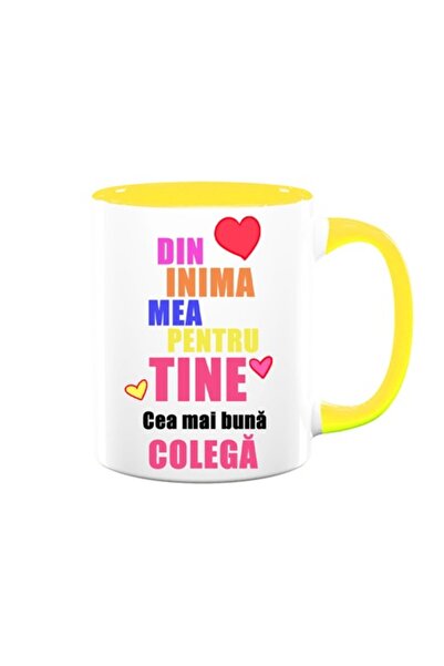 OEM Cană personalizată pentru coleg cu mesajul: „Din inimă pentru tine, cel m...