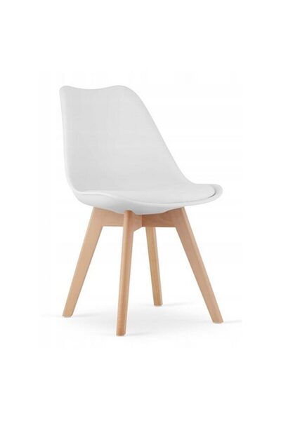 Leobert Scaun bucatarie/living, Artool, Mark, PP, lemn, alb, 49x43x82 cm