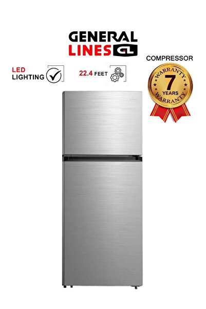 general lines Refrigerator 22.4 ft - 635 Liters - 7-Year Compressor Warranty - Steel - Steam - GLR63