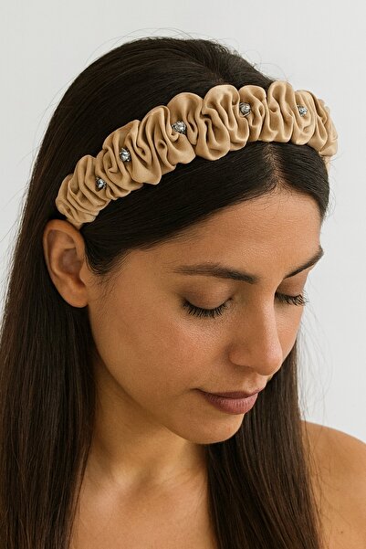 TAKIŞTIR Beige Color Stone Detailed Crown