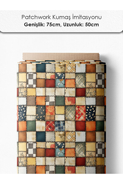 FabricMarket Patchwork Kumaş Seti – Dikiş ve Hobi İçin %100 Pamuk Desenli Kumaş Kuponları