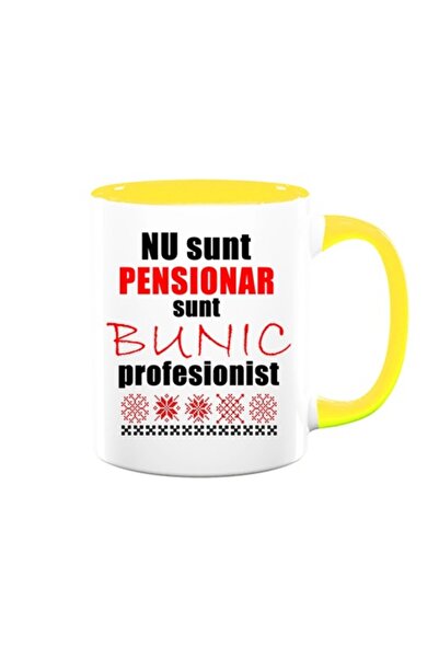 OEM Cană personalizată cu mesajul: „Nu sunt pensionar, sunt bunic profesionis...
