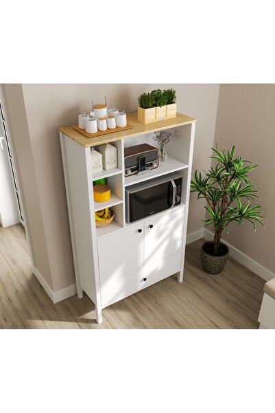 Sakura Ahşap Hunerika Kairo çok amaçlı dolap-Wood Beyaz-Minifiks Bağlantılı