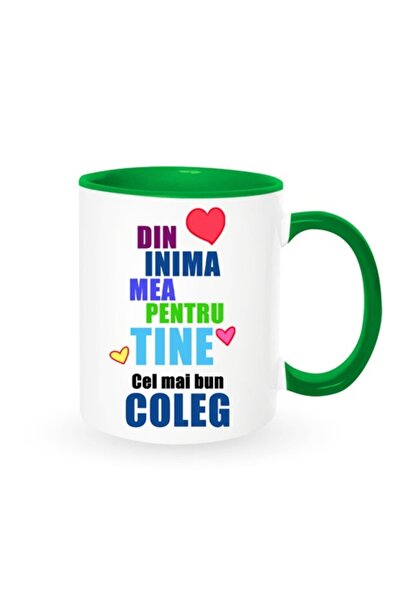 OEM Cană personalizată pentru coleg cu mesajul: „Din inimă pentru tine, cel m...