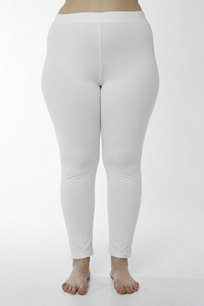 Hmd 5-Pack Plus Size High-Waisted White Leggings Women's Cotton Stretchy Ultra Single Jersey Woven Leggings