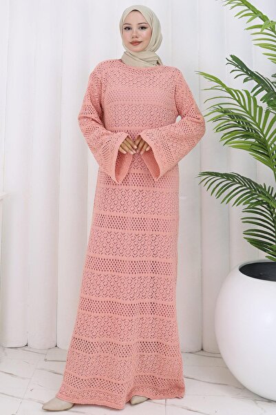 hafsamina Φόρεμα με επένδυση ανοιχτόχρωμο Dusty Rose HM2841