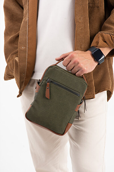 MEGA ÇANTA Canvas Series Multi-Compartment Crossbody/Handheld Men's Bag