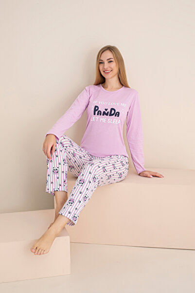 rindahomewear KADIN SÜPREM UZUN KOL PİJAMA TAKIMI