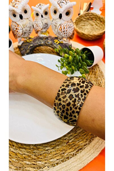 QUMLA leopar desenli kemik bileklik