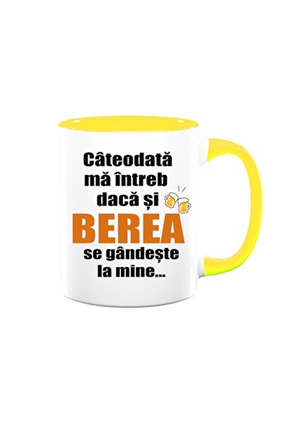 OEM Cană personalizată cu mesajul: „Uneori mă întreb dacă și berea se gândeșt...