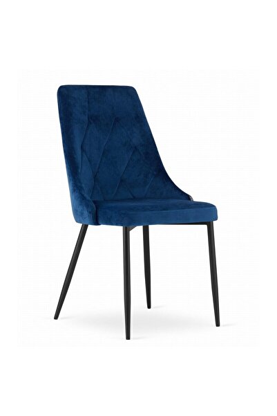 Leobert Kitchen/living room chair, Artool, Imola, velvet, metal, navy blue, 48.5x61x93.5 cm
