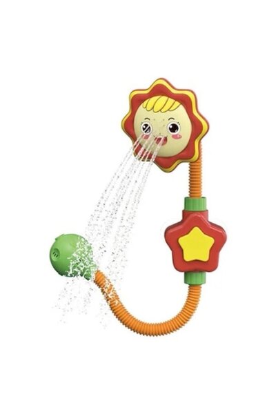 Toy Toy Toy Jucărie de baie cu baterii – Duș în formă de floare, portocaliu