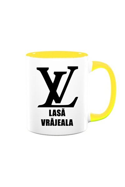 OEM Cană personalizată cu mesajul „Lasă vrajeala”, Betaprint, albă cu interio...