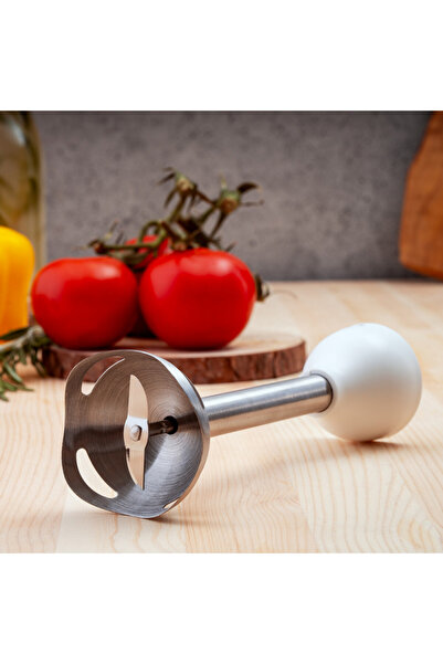 Voltz Blender, tocator și mixer 3 în 1 Oliver OV51112WSC, 800W, 700ml, lamă din oțel S și accesoriu de mixare, alb