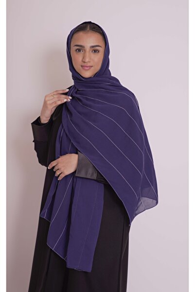 outline طرحة كحلية مخططة