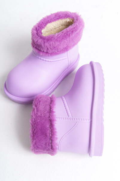 Mini Angel Çocuk Bot Su Geçirmez Bot Kürklü Bot Çocuk Kışlık Bot Suya Dayanıklı Hafif Bot Kürklü Kışlık Bot