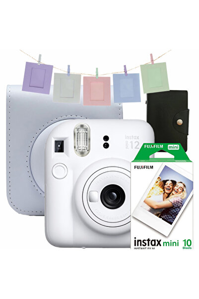 Fujifilm Instax Mini 12 Instant Camera Pink + Bag, Album, Frames, Mini 1x10 Film