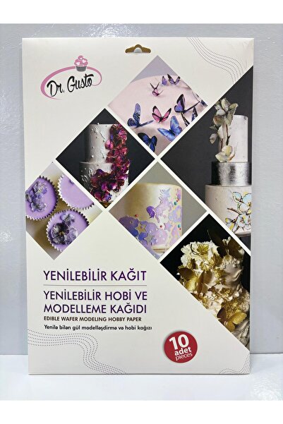 Dr. Gusto 10'lu Yenilebilir Kağıt - Modelleme Kağıdı ve Hobi Kağıdı