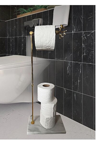 THK STORE حامل ورق التواليت الرخامي حامل ورق التواليت الحجري الطبيعي