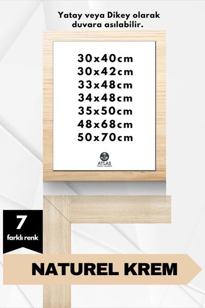 AtlasSG 21lik Poster Puzzle Resim Çerçevesi PVCli Çerçeve Krem