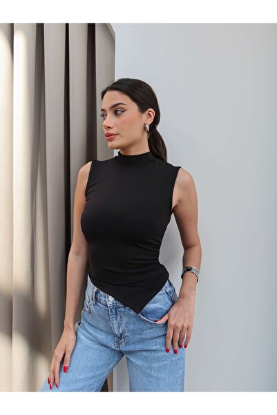 ESRAHELVACI Μπλούζα χωρίς μανίκια με μισό ζιβάγκο