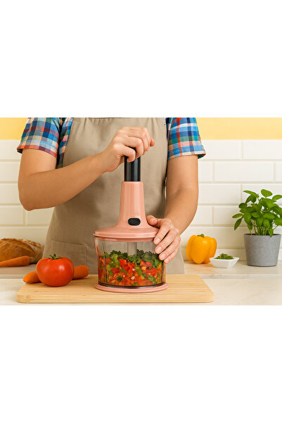 ROYALGROSS El Rondosu 3 Bıçaklı Kilitli Doğrayıcı – Sebze Meyve Doğrama Apara...