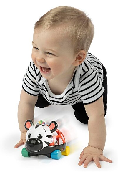 Baby Einstein - Curious Car Zen Oball Toy Car & Rattle, Light Up, Ages 3 Months+, Zen The Zebra
