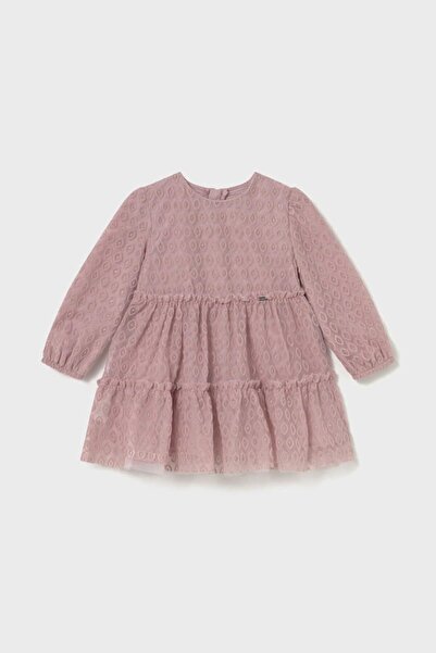 MAYORAL Simli Tül Elbise - Pudra