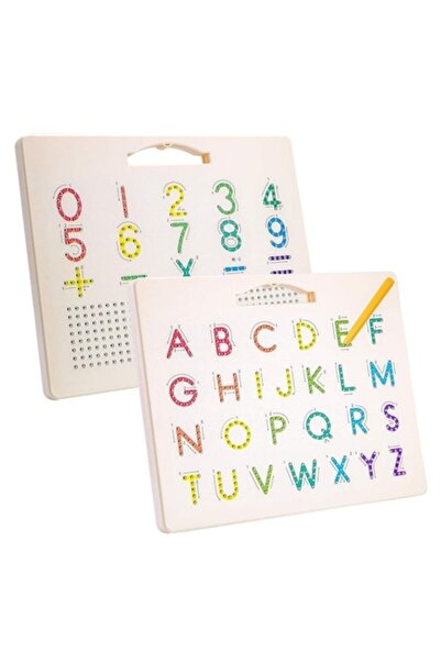 Toy Toy Toy Tablă magnetică cu litere 2 în 1 – Tablă de învățare a alfabetului și numerelor în limba engleză cu pix – Educa