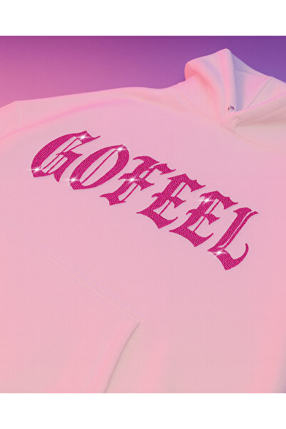 Gofeel Φούτερ Unisex Oversize με στάμπα από λαμπερές πέτρες