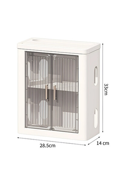 Herum Wi-Fi router support shelf, extension, wall-mounted, hides cables, plastic, 28.5 x 14 x 33 cm