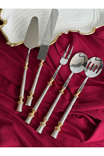 ROSSEV Lady Silver Serving Spoon Set 5 Pieces