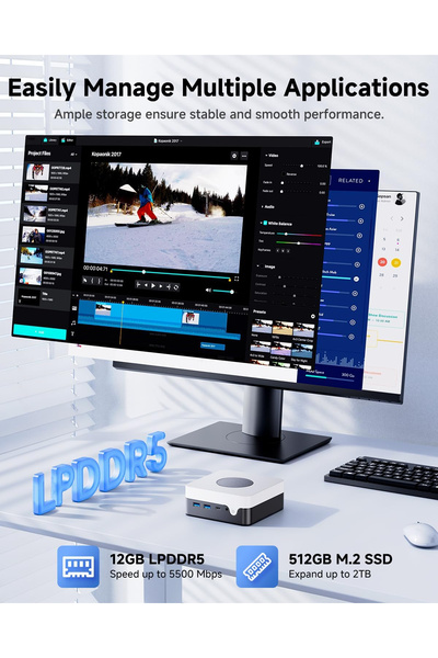 Chuwi LarkBox X i3-N150,12GB DDR5,512GB SSD,Wi-Fi 6,BT5.3,2x2.5G LAN,HDMI,DP,Type-C,Win11 Pro MiniPC CH LARKBOX X