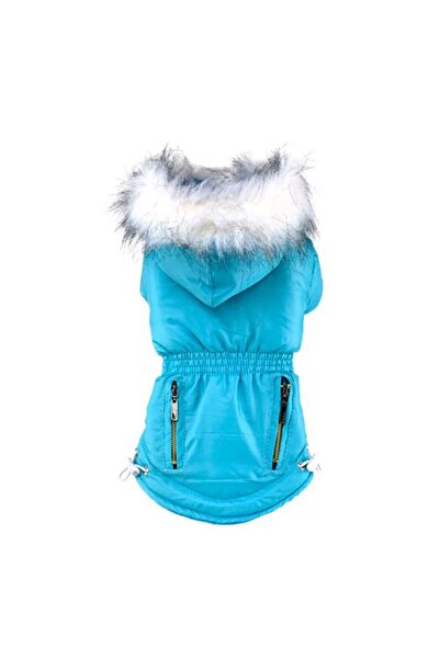 fara marca Geaca pentru catei albastru M 27cm lungime