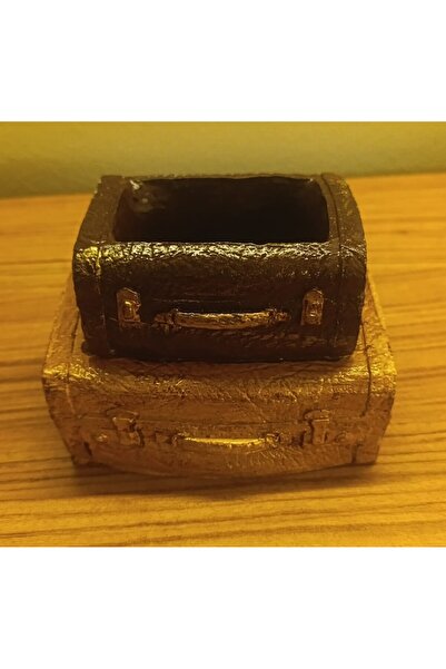 Artepieza co. Artepieza Vintage Çift Bavul Saksı- Masaüstü Düzenleyici- Dekor...