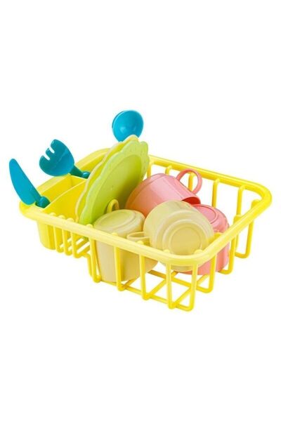 dalimag Set Chiuveta Cu Vase, Jucarie Interactiva, Cu 12 Accesorii, Pentru Copii, 41.5 X 27 X 27.5 Cm, Albas