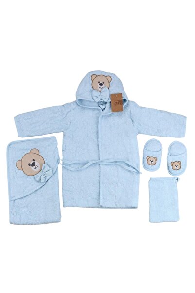 Sebi Bebe Sebi Bear Patterned Baby Bathrobe Set 134