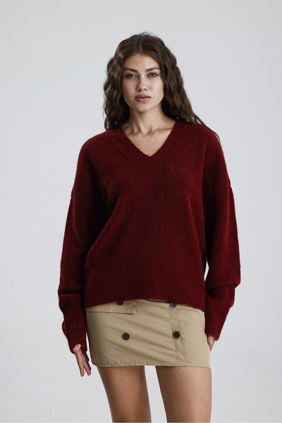 Figo V-Neck Women's Knitwear Sweater