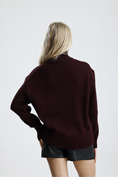 Figo High Collar Women's Knitwear Sweater