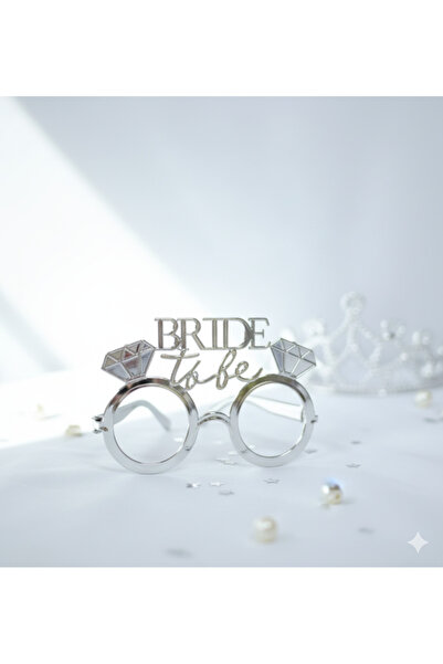 Bellezza Concept طقم تاج العروس الفاخر بتفاصيل فضية ونظارات حفلات 'عروس المست...