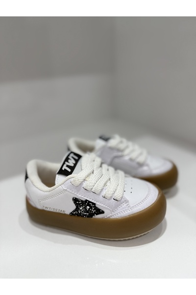 Günlük Cırtlı Bağcıklı Kız Çocuk Ayakkabı Sneaker