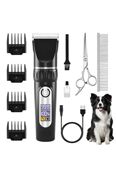 OEM Animal Hair Clipper, For Dogs and Cats, 6500RPM, 4 Guide Sizes, LED Display, 2000mAh Rechargeable, C