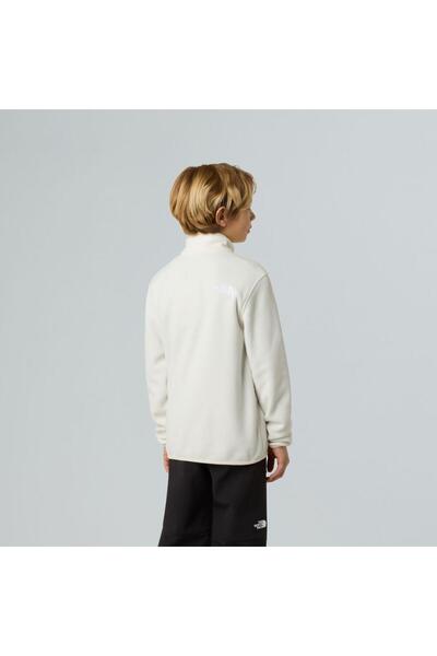 THE NORTH FACE Teen Glacıer 1/4 Fermuarlı Genç Çocuk Glacier Polar NF0A8CVGQLI1 Beyaz-L