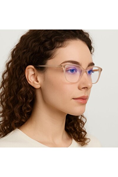 ESRADA Darell Beige Blue Light Protection Glasses 8401 52-16-135