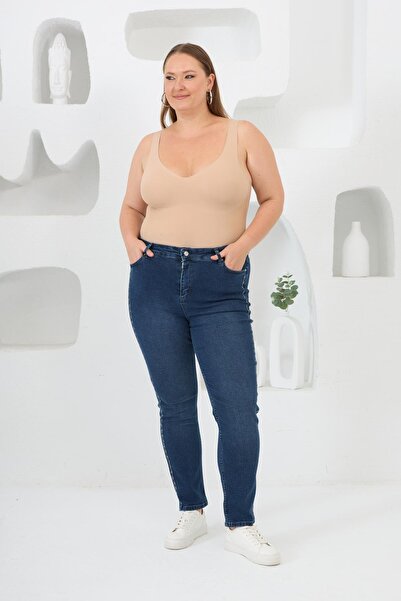 RMG Τζιν μεγάλου μεγέθους μπλε με πέτρες στα πλαϊνά