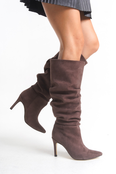 Liza Shoes Dámské vrásčité boty na podpatku LOİS A033-K2008