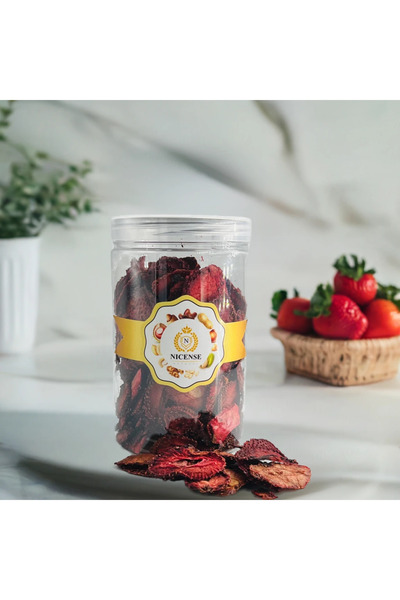 nicense Naturally Dried Strawberry Slices – 160g | No Added Sugar | Vegan-Fri...