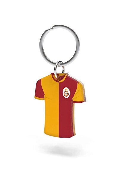 Galatasaray Licensed Partially Painted Jersey Keychain Lion with Wooden Box