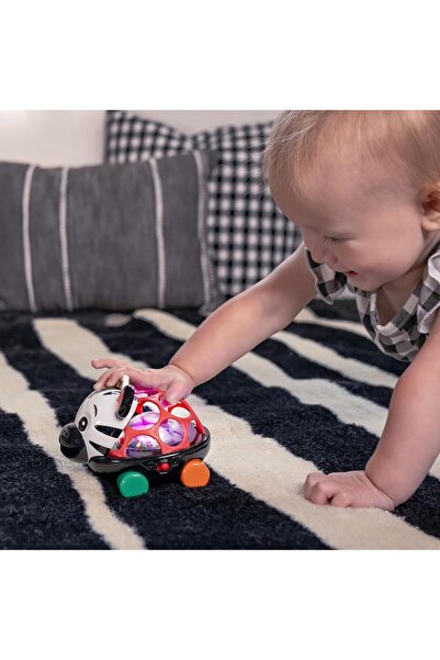 Baby Einstein - Curious Car Zen Oball Toy Car & Rattle, Light Up, Ages 3 Months+, Zen The Zebra