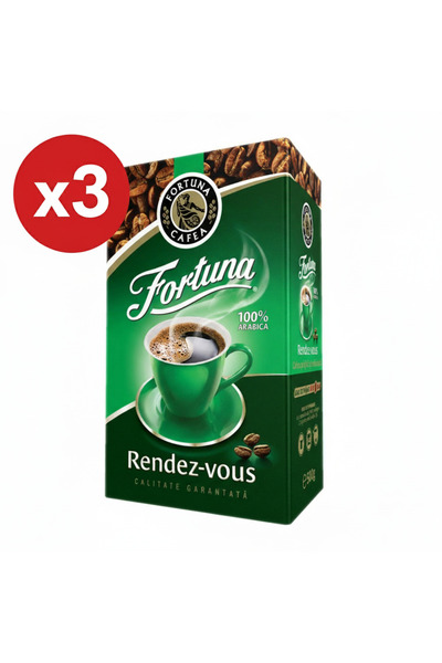 Fortuna Set 3 bucati Cafea Randez-vous 500 g CAFEA MACINATA